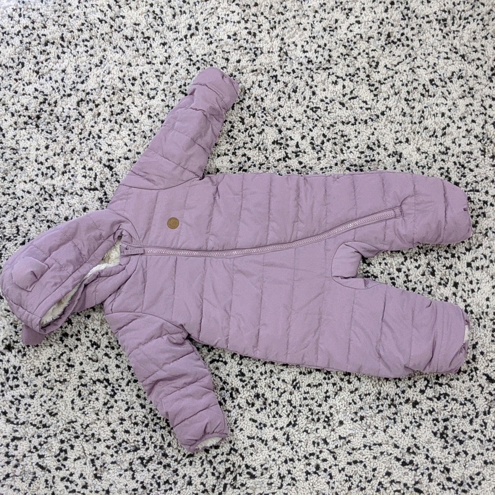 H&M Padded Snowsuit 6-9M Light purple like new